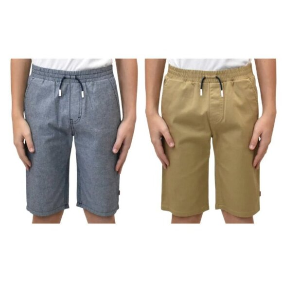 NWT Levi's Men's 2 Pack Slim Fit Pull On  Shorts w/Drawcord. Khaki & Blue. M/8 - Picture 9 of 9